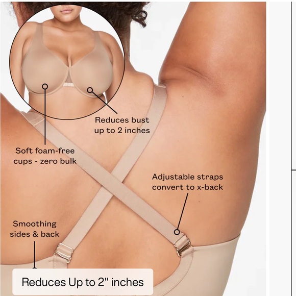 ThirdLove 24/7 Classic Unlined Minimizer Bra in Black - Picture 7 of 9